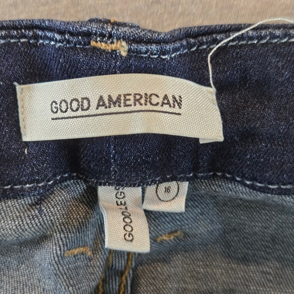 Good American Good Legs Jeans Womens 16 Dark Blue Skinny High Rise Stretch Denim - Picture 3 of 13